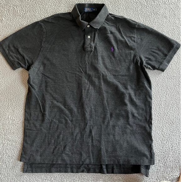 Polo Ralph Lauren Shirt XXL Short Sleeve Cotton Pony Dark Gray Outdoor Golf 2XL - Picture 1 of 12